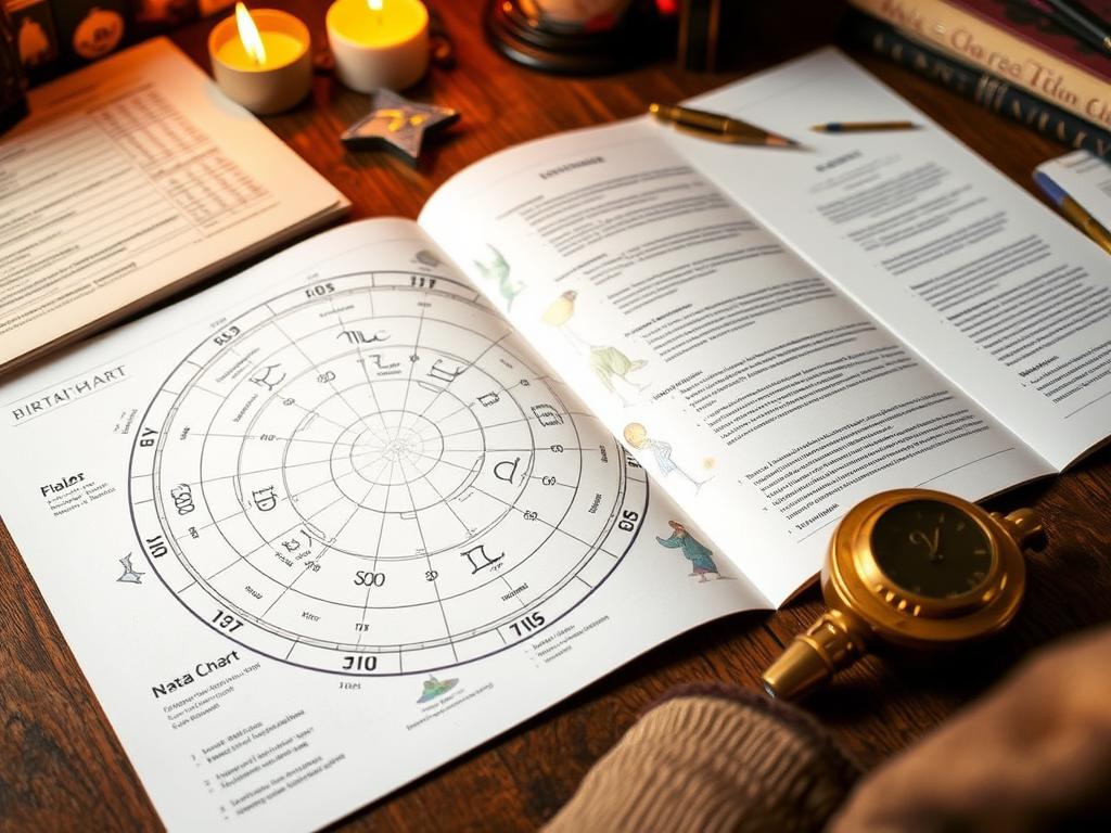 Natal chart reading showing personality traits and life path