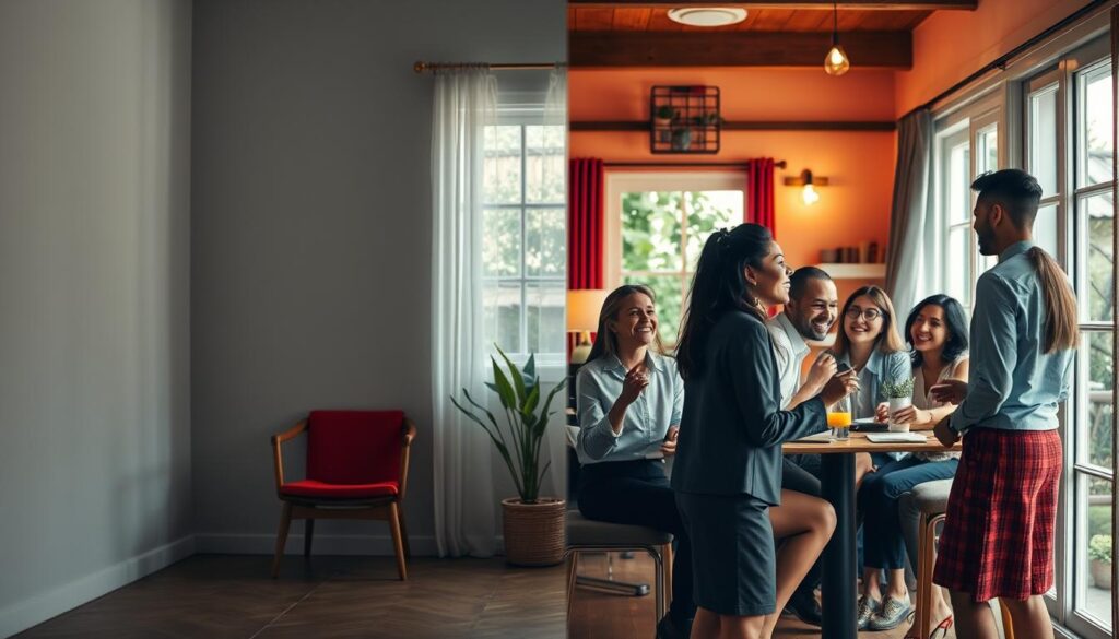 empty versus populated love houses