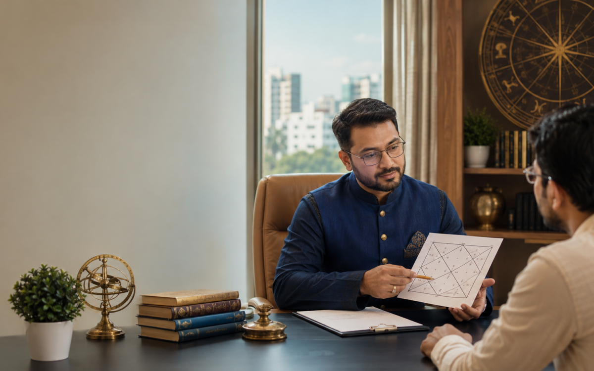 Professional astrologer providing a birth chart consultation in Dhaka | 360 Real Astrology, Dhaka